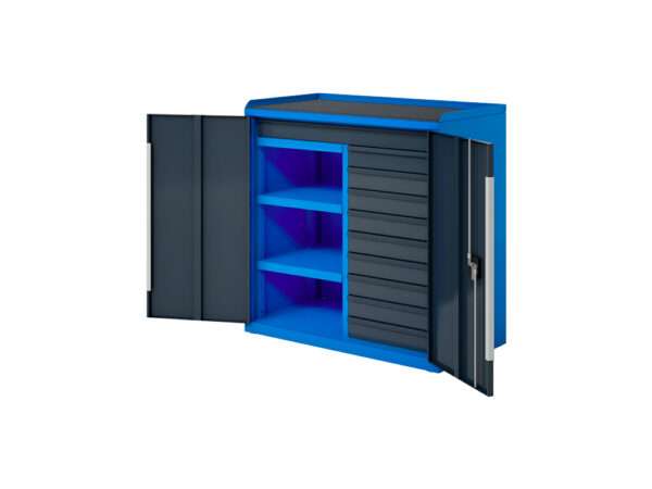 Шкаф для оснастки и инструмента с 3 полками с 10 ящиками 950х500х1060h мм Шкаф для оснастки и инструмента с 3 полками с 10 ящиками 950х500х1060h мм