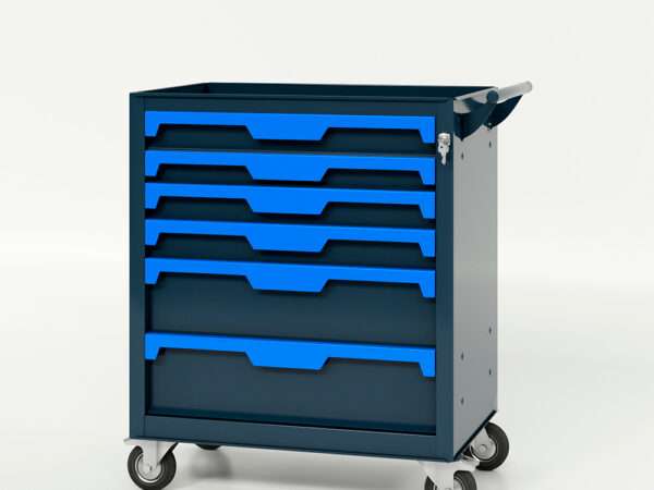 Тележка инструментальная с 6 ящиками 745х450х845h мм Тележка инструментальная с 6 ящиками 745х450х845h мм