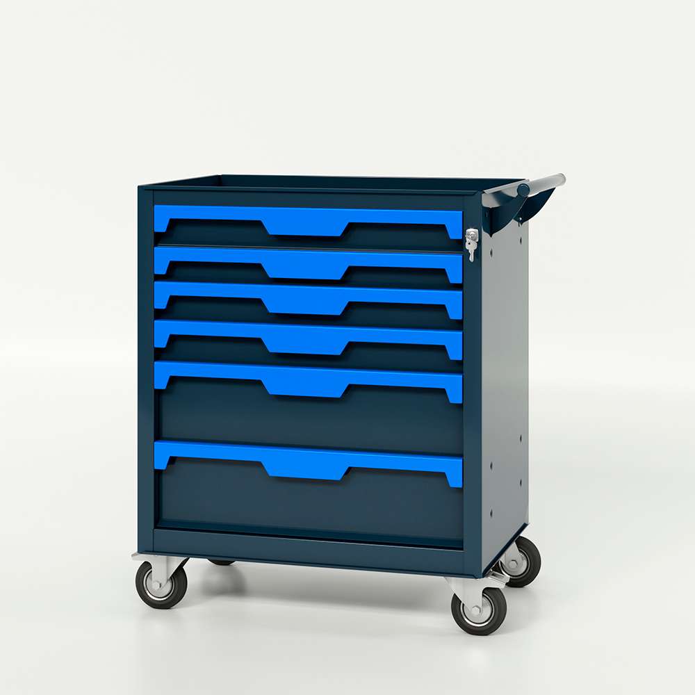 Тележка инструментальная с 6 ящиками 745х450х845h мм Тележка инструментальная с 6 ящиками 745х450х845h мм