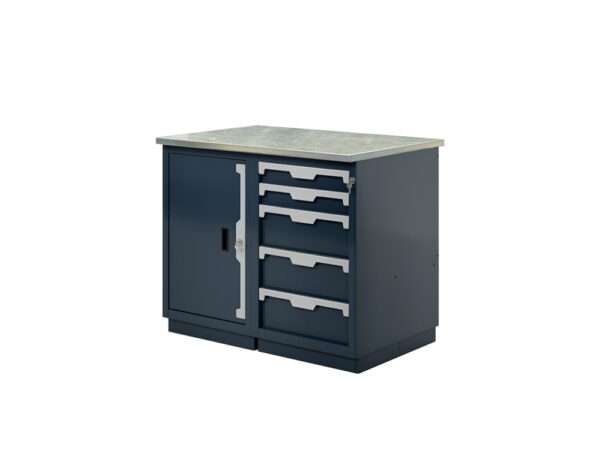 Верстак двухтумбовый с 3 отделениями и 5 ящиками 1000х686х846h мм Верстак двухтумбовый с 3 отделениями и 5 ящиками 1000х686х846h мм