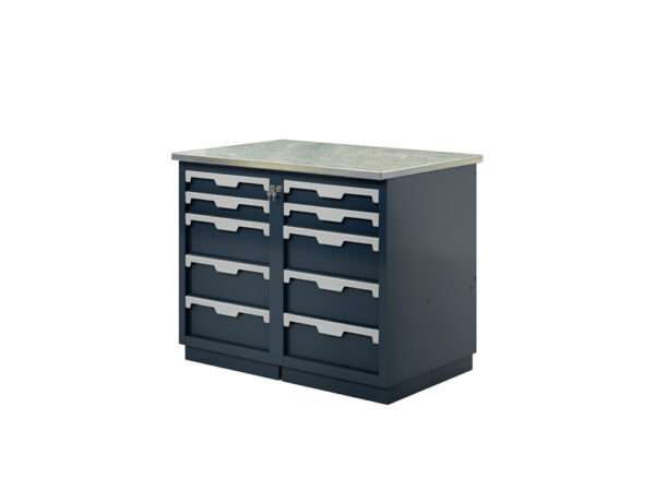 Верстак двухтумбовый с 10 ящиками 1000х686х846h мм Верстак двухтумбовый с 10 ящиками 1000х686х846h мм