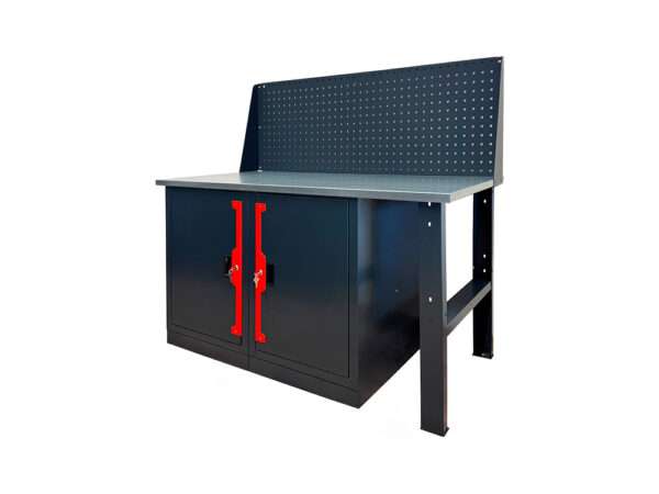 Верстак двухтумбовый с 6 отделениями и опорой 1390х686х1346h мм Верстак двухтумбовый с 6 отделениями и опорой 1390х686х1346h мм