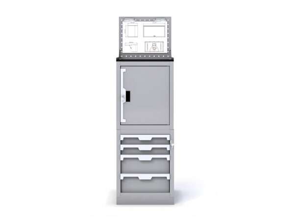 Тумба станочника Ultra 500х600х1265Нмм (высота с экраном 1665 мм) Тумба станочника Ultra 500х600х1265Нмм (высота с экраном 1665 мм)